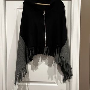 Beautiful color block poncho